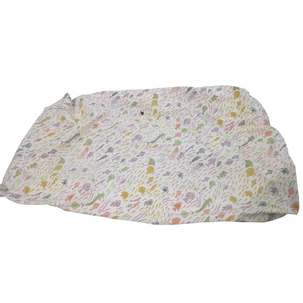 West Elm‎ Kids Crib Fitted Sheet 100% Organic Cotton Sea Creatures Print